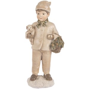 Clayre & Eef Dekorace Dítě 9x7x18 cm Beige