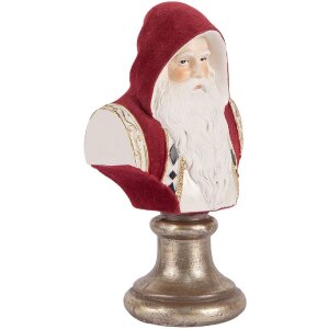 Clayre & Eef 6PR5538 Dekorační busta Santa Claus 10x9x19 cm