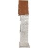 Clayre & Eef Svícen Domky 30x13x54 cm Šedý
