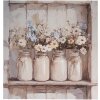 Clayre & Eef 66266 Nástěnná dekorace 51x3x51 cm Béžová/Růžová