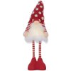 Clayre & Eef 66328 Dekorace Skřítek s LED červeno-bílá 56 cm