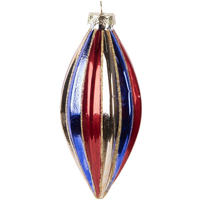 Clayre & Eef Vánoční koule Ø 6x13 cm vícebarevná