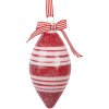 Clayre & Eef Vánoční ozdoba 6GL5181 červeno-bílá 6x13 cm