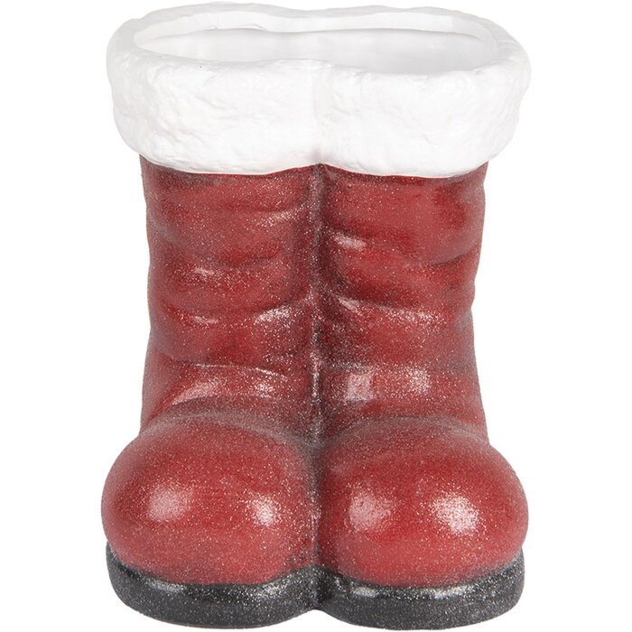 Clayre & Eef 6PR5525 Dekorativní botka Santa Claus 22x22x23 cm