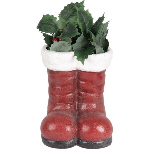 Clayre & Eef 6PR5525 Dekorativní botka Santa Claus 22x22x23 cm
