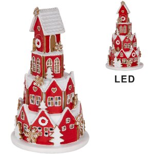 Clayre & Eef Dekorační domeček s LED 13x22 cm...