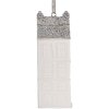 Clayre & Eef Dekorační závěs Dům 4x4x11 cm Bílá/Stříbrná