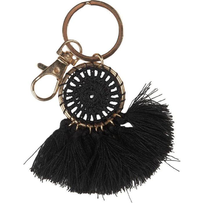 Juleeze Přívěšek na klíče černý 4x1x7 cm