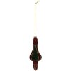 Clayre & Eef Vánoční ozdoba 6GL5235 6x17 cm červeno-zelená