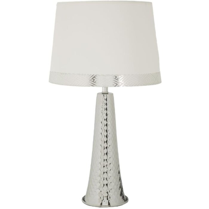Mauro Ferretti Stolní lampa Tower stříbrná bílá 30x54 cm E27