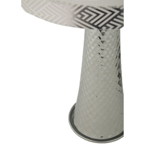 Mauro Ferretti Stolní lampa Tower stříbrná bílá 30x54 cm E27