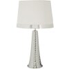 Mauro Ferretti Stolní lampa Tower stříbrná bílá 30x54 cm E27