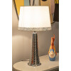 Mauro Ferretti Stolní lampa Tower stříbrná bílá 30x54 cm E27