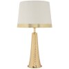 Mauro Ferretti Stolní lampa Tower železo látka zlatá bílá 30x54 cm E27