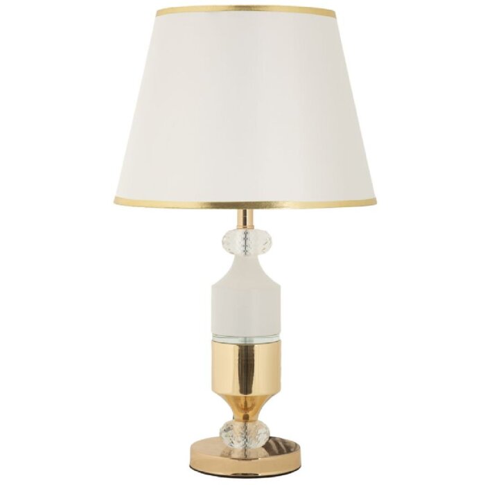 Mauro Ferretti Stolní lampa Gipsy zlatá bílá 30x52 cm E27