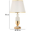 Mauro Ferretti Stolní lampa Gipsy zlatá bílá 30x52 cm E27