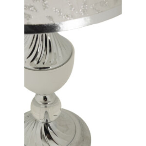 Mauro Ferretti Stolní lampa Kody stříbrná bílá Ø 30x54 cm E27