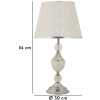 Mauro Ferretti Stolní lampa Kody stříbrná bílá Ø 30x54 cm E27