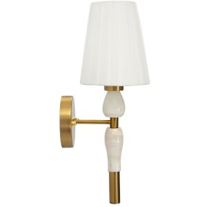 Mauro Ferretti Nástěnná lampa Budapešť 16x20x46 cm zlatá bílá