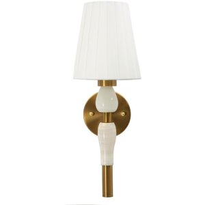 Mauro Ferretti Nástěnná lampa Budapešť 16x20x46 cm zlatá bílá