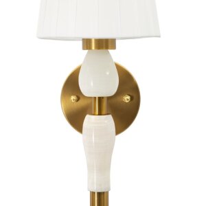 Mauro Ferretti Nástěnná lampa Budapešť 16x20x46 cm zlatá bílá