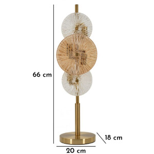 Mauro Ferretti Stolní lampa Osaka Sklo Železo 20x18x66 cm 3xE14