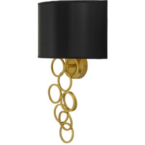 Mauro Ferretti Nástěnná lampa Rich zlatá černá 30x20x50 cm E27