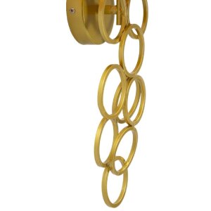 Mauro Ferretti Nástěnná lampa Rich zlatá černá 30x20x50 cm E27