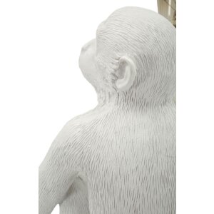 Mauro Ferretti Stolní lampa Sedící opice bílá 33x33x32 cm E27