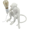 Mauro Ferretti Stolní lampa Sedící opice bílá 33x33x32 cm E27