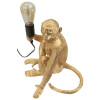 Mauro Ferretti Stolní lampa Sedící opice zlatá 33x33x32 cm E27