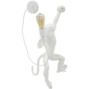 Mauro Ferretti Nástěnná lampa opice bílá 32x32x64 cm