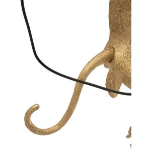 Mauro Ferretti Nástěnná lampa opice zlatá 32x32x64 cm E27