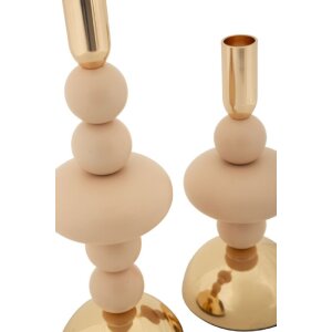 Mauro Ferretti svícny Galaxy růžové sada 2 ks Ø10x22 cm Ø10x30 cm