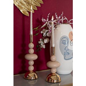 Mauro Ferretti svícny Galaxy růžové sada 2 ks Ø10x22 cm Ø10x30 cm