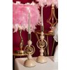 Mauro Ferretti svícny Saturn růžové sada 2 ks Ø10x27 cm Ø10x33 cm