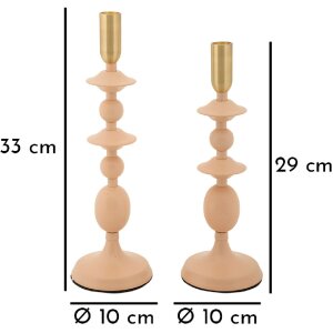 Mauro Ferretti Svícen Gemini růžová – 2dílná sada Ø 10x29/33 cm
