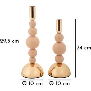 Mauro Ferretti Svícen Bolly růžová – 2dílná sada Ø 10x24 cm a Ø 10x29,5 cm