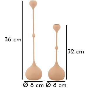 Mauro Ferretti Svícen Slimmy růžový – 2dílná sada Ø 8x26 cm a Ø 8x37 cm