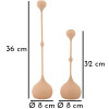 Mauro Ferretti Svícen Slimmy růžový – 2dílná sada Ø 8x26 cm a Ø 8x37 cm