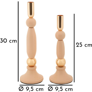 Mauro Ferretti Svícen Strek růžová – 2ks set prům. 9,5x25/30 cm