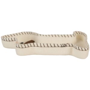 Clayre & Eef 66287 Filcová mísa Pes 20x13x3 cm Bílá/Hnědá