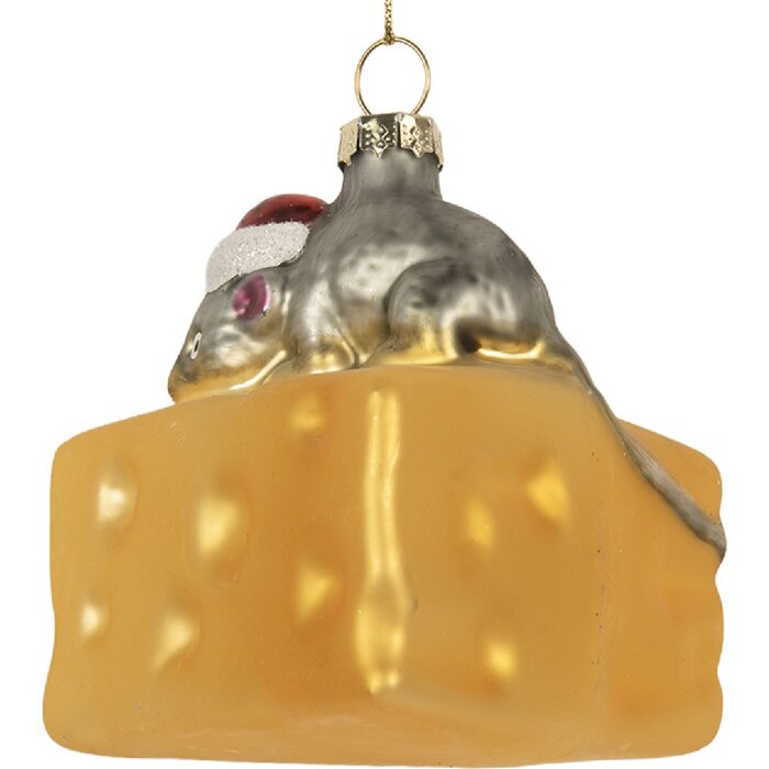Clayre & Eef 6GL5305 Vánoční ozdoba 8x8x8 cm