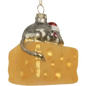 Clayre & Eef 6GL5305 Vánoční ozdoba 8x8x8 cm
