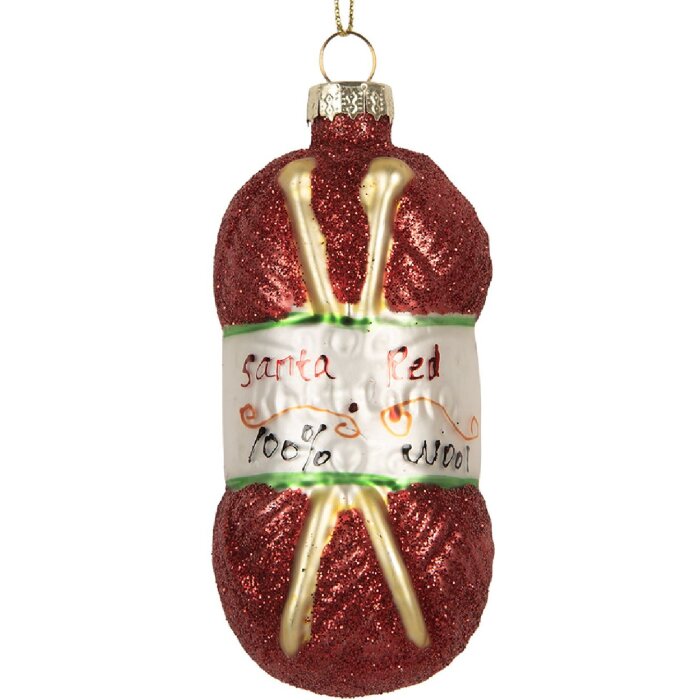 Clayre & Eef Vánoční ozdoba 5x10 cm červeno-bílá