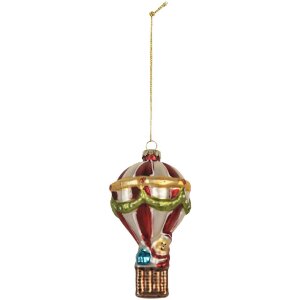 Clayre & Eef Vánoční ozdoba skleněná Ø 8x14 cm vícebarevná