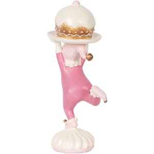 Clayre & Eef 6PR5618 dekorace víla polyresin růžovo béžová 12x8x21 cm