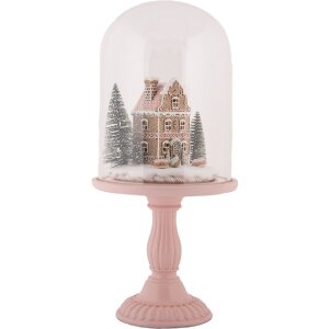 Clayre & Eef Skleněná clona s LED dekorací Ø 17x36 cm