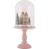 Clayre & Eef Skleněná clona s LED dekorací Ø 17x36 cm