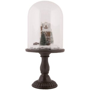 Clayre & Eef Skleněná kupole s LED dekorací Ø 17x36 cm